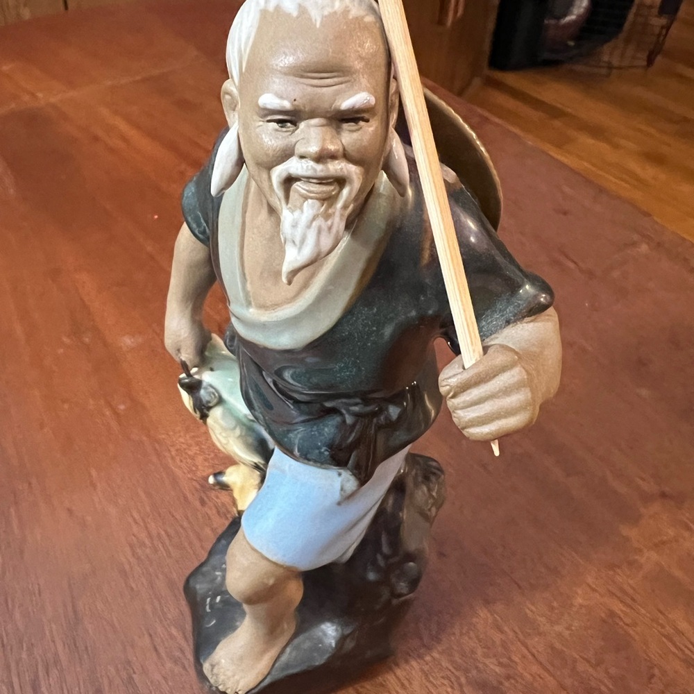 Green and Brown Artisan Sculpture